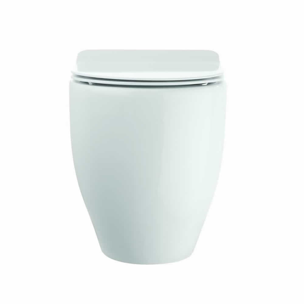Glide II Gloss White Back to Wall Rimless Toilet & Soft Close Seat